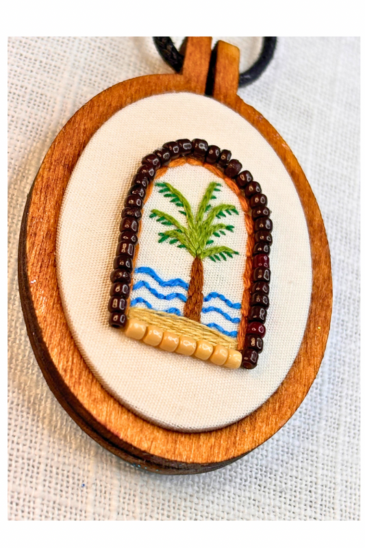 Palm Window Mini Embroidery Hoop