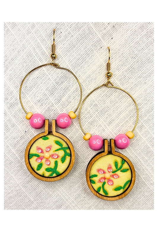 Pink Sunshine Mini Hoop Earrings
