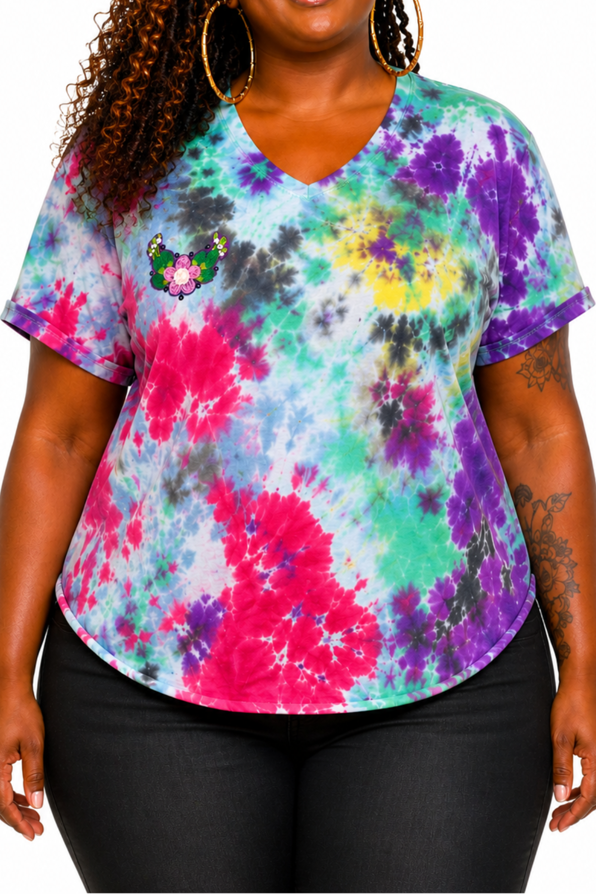 Moody Bloom Dyed Tee - Size 2XL