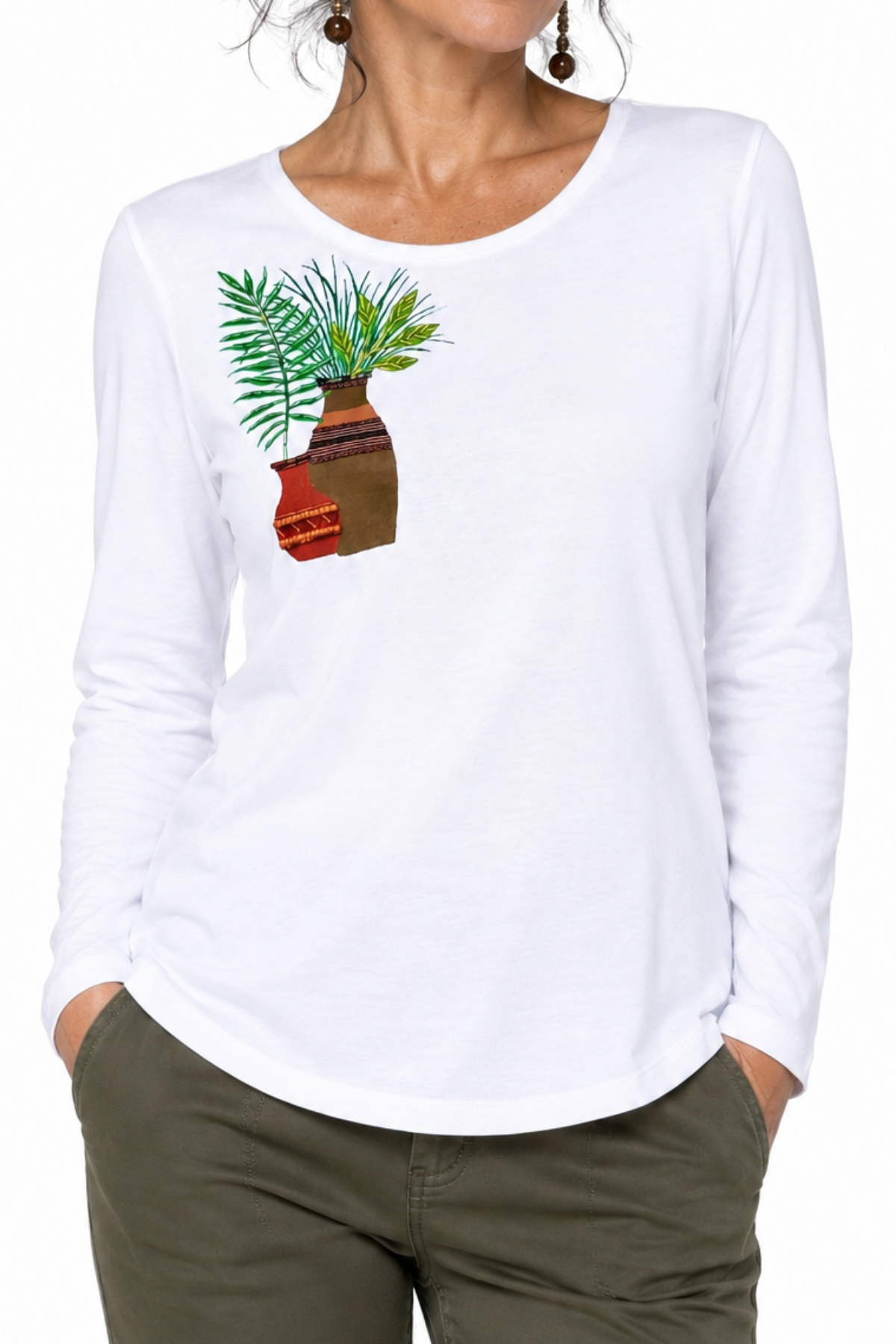 Pottery & Palms Long Sleeve Tee - Size M