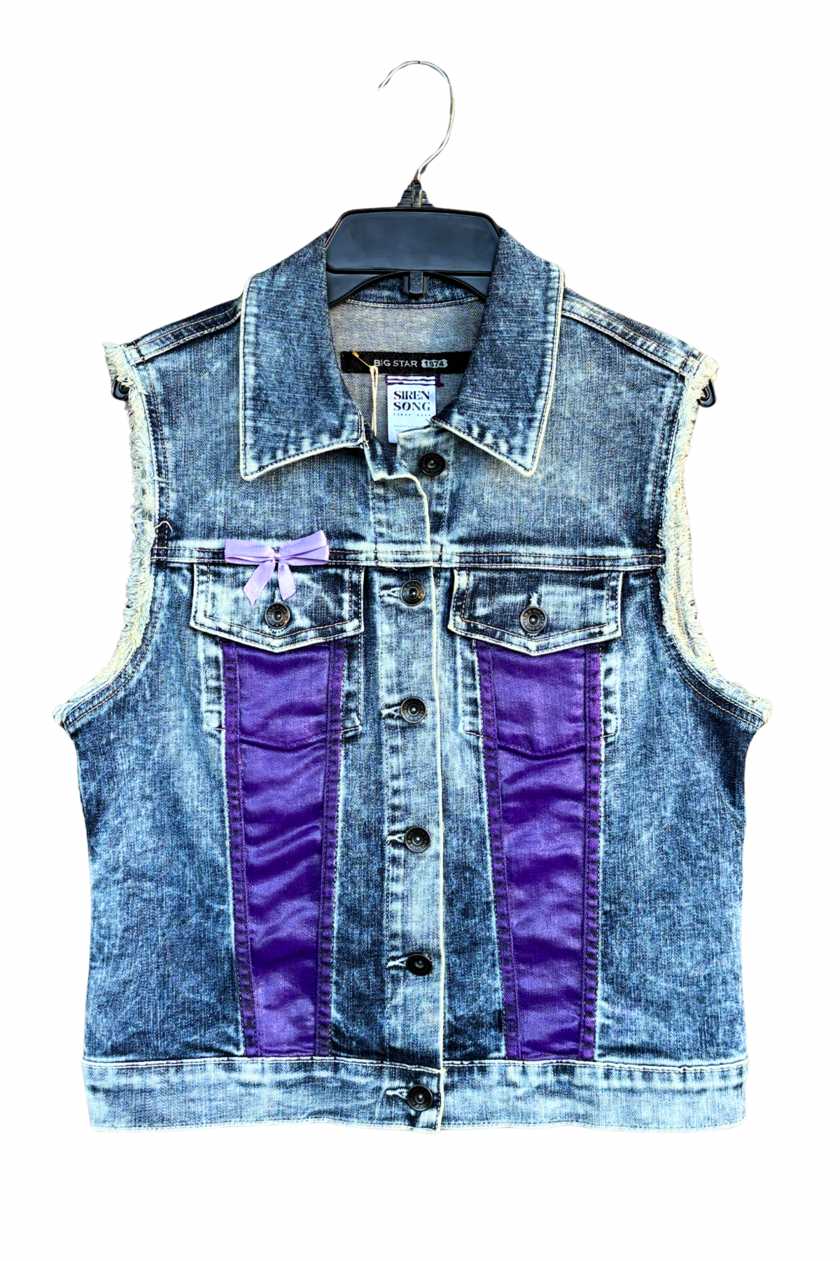 The Art of War Cutie Hand Painted Denim Vest - Size L