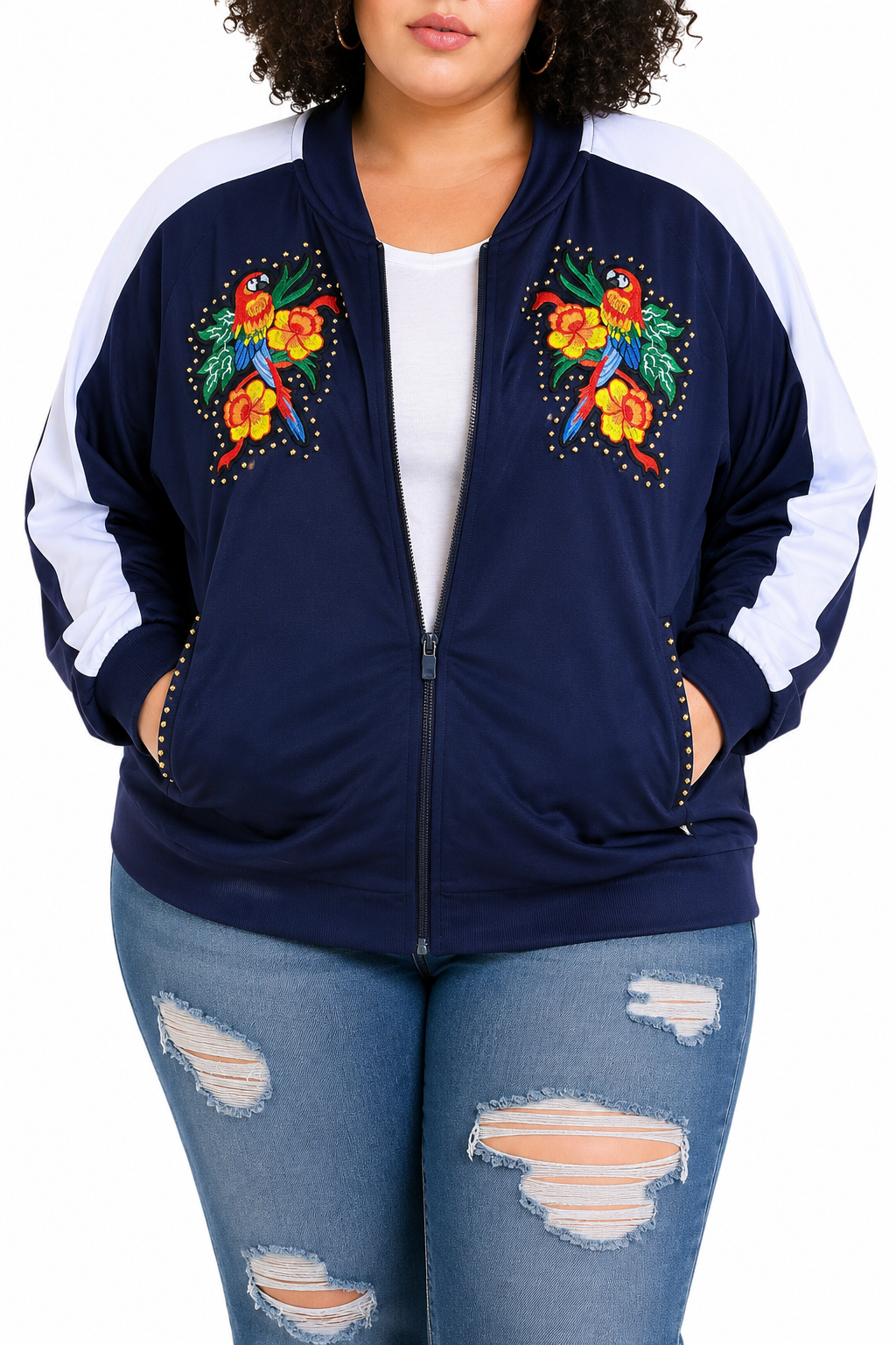 Pretty Parrots Patch Tracket Jacket - Size 2XL